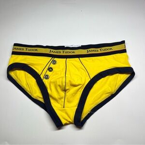James Tudor Yellow Briefs with Black Trim